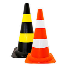Cone de Sinalização PVC 50cm ou 75 cm