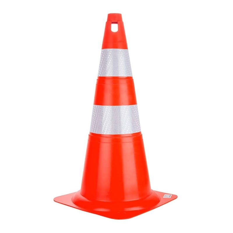Cone de Borracha 75 cm Laranja Refletivo 