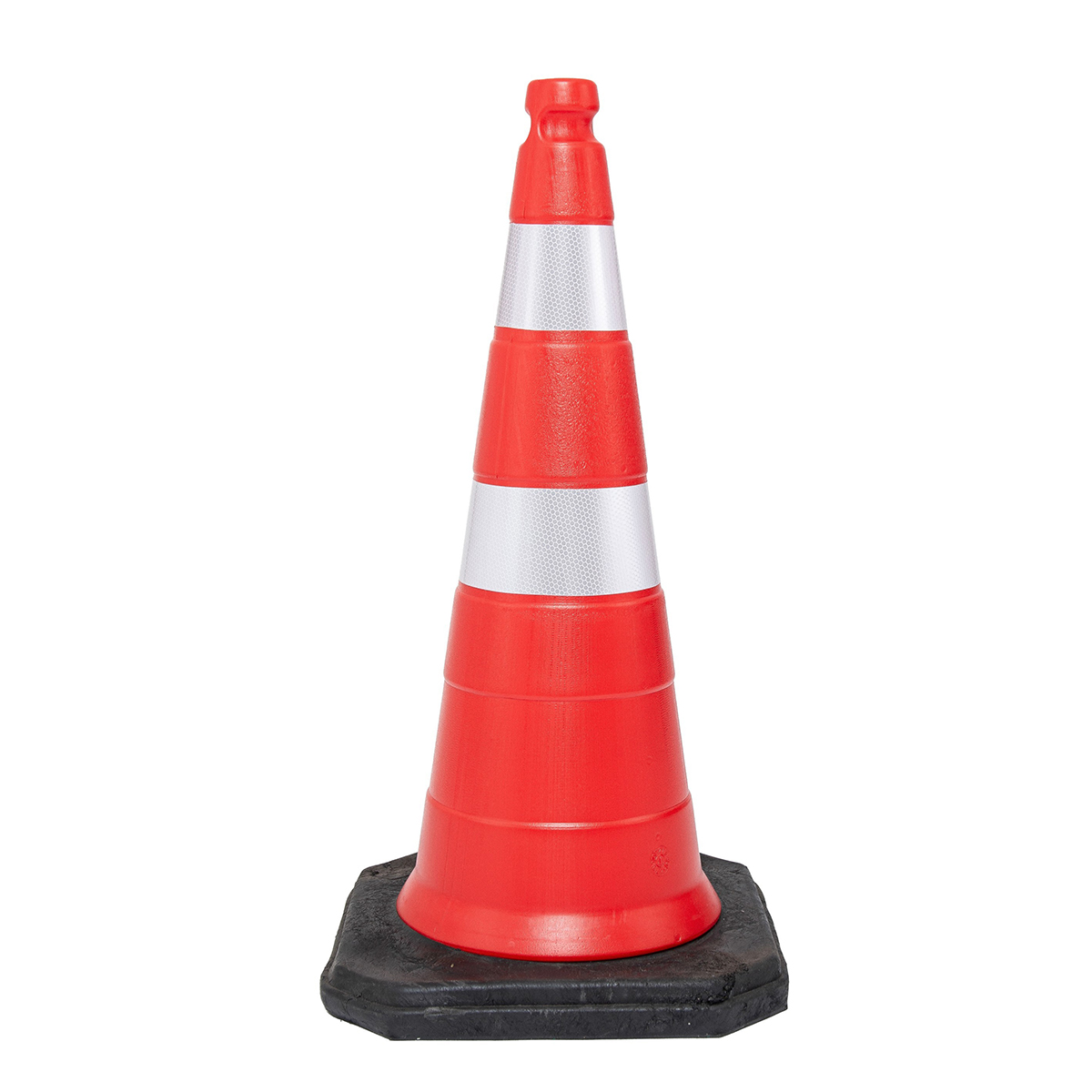 Cone de Obra com Base Laranja Refletivo 