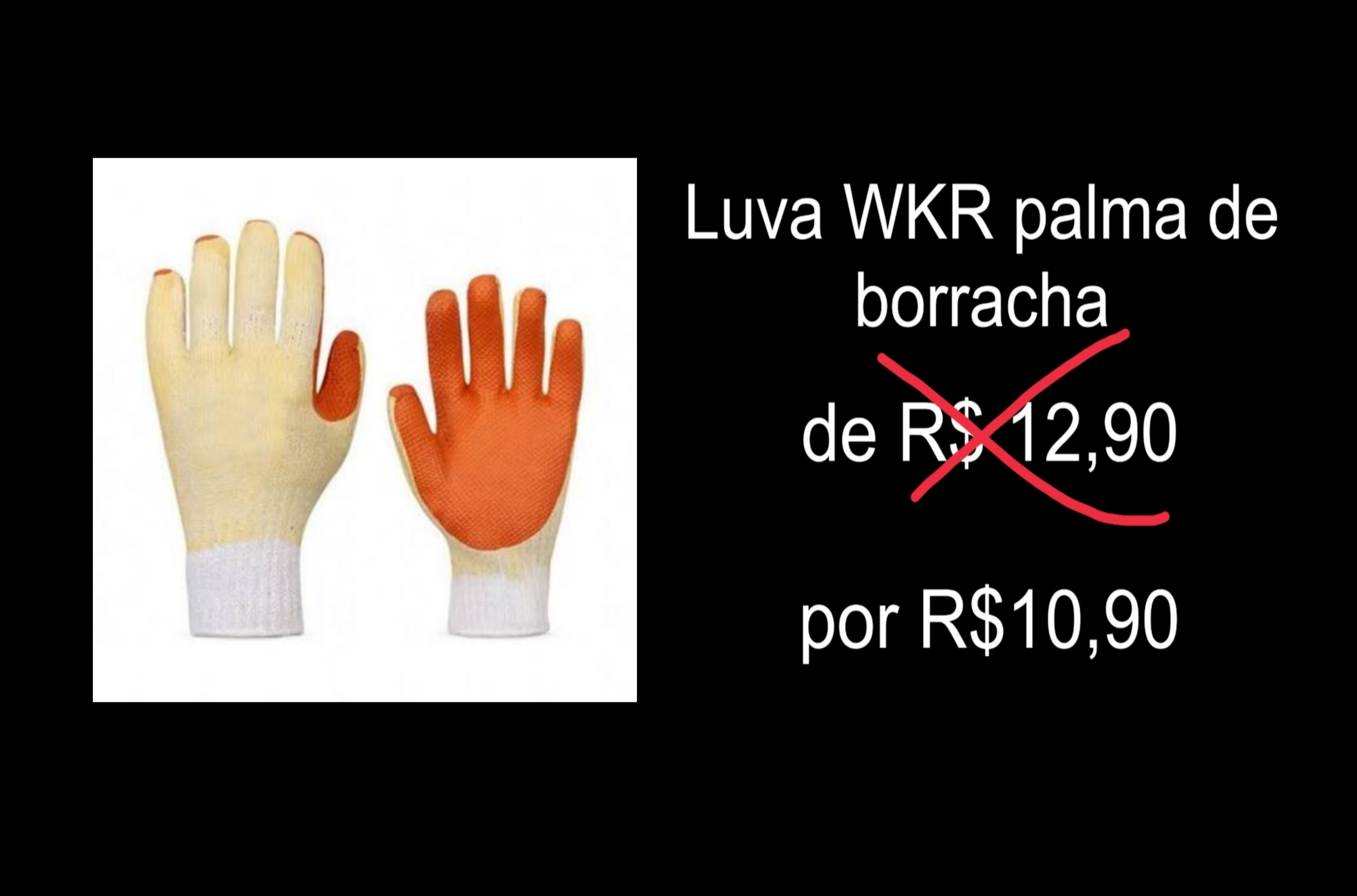 LUVA PALMA DE BORRACHA